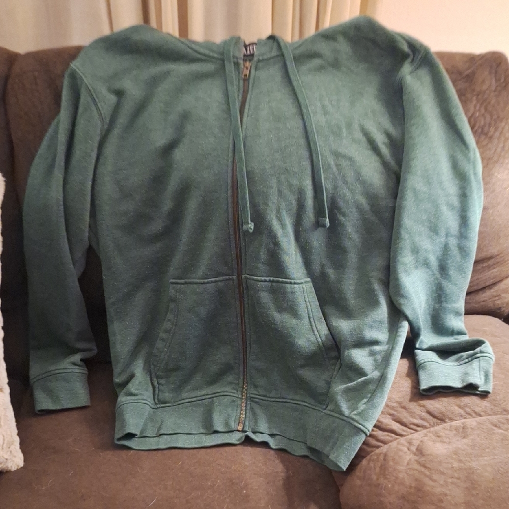 Men's Green Zip-Up Hoodie